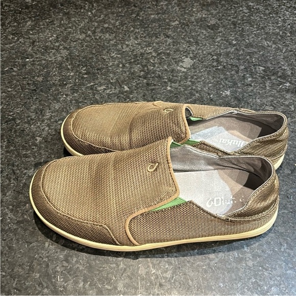 OluKai Brown Loafers Comfortable Slip-Ons - Picture 4 of 6